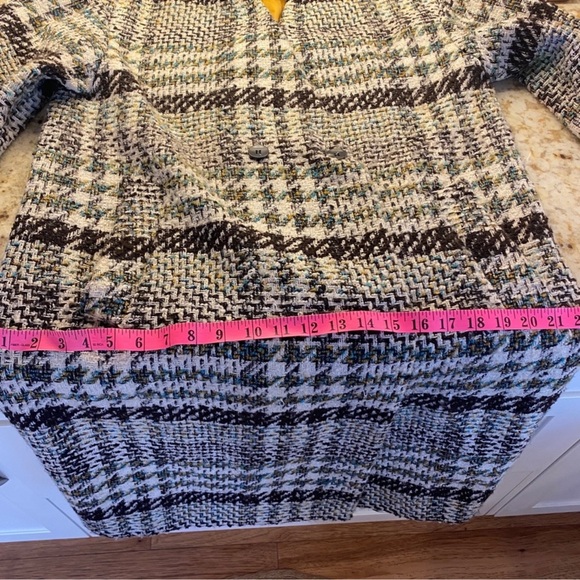 ZARA Long Plaid Lightweight Overcoat - Picture 8 of 8